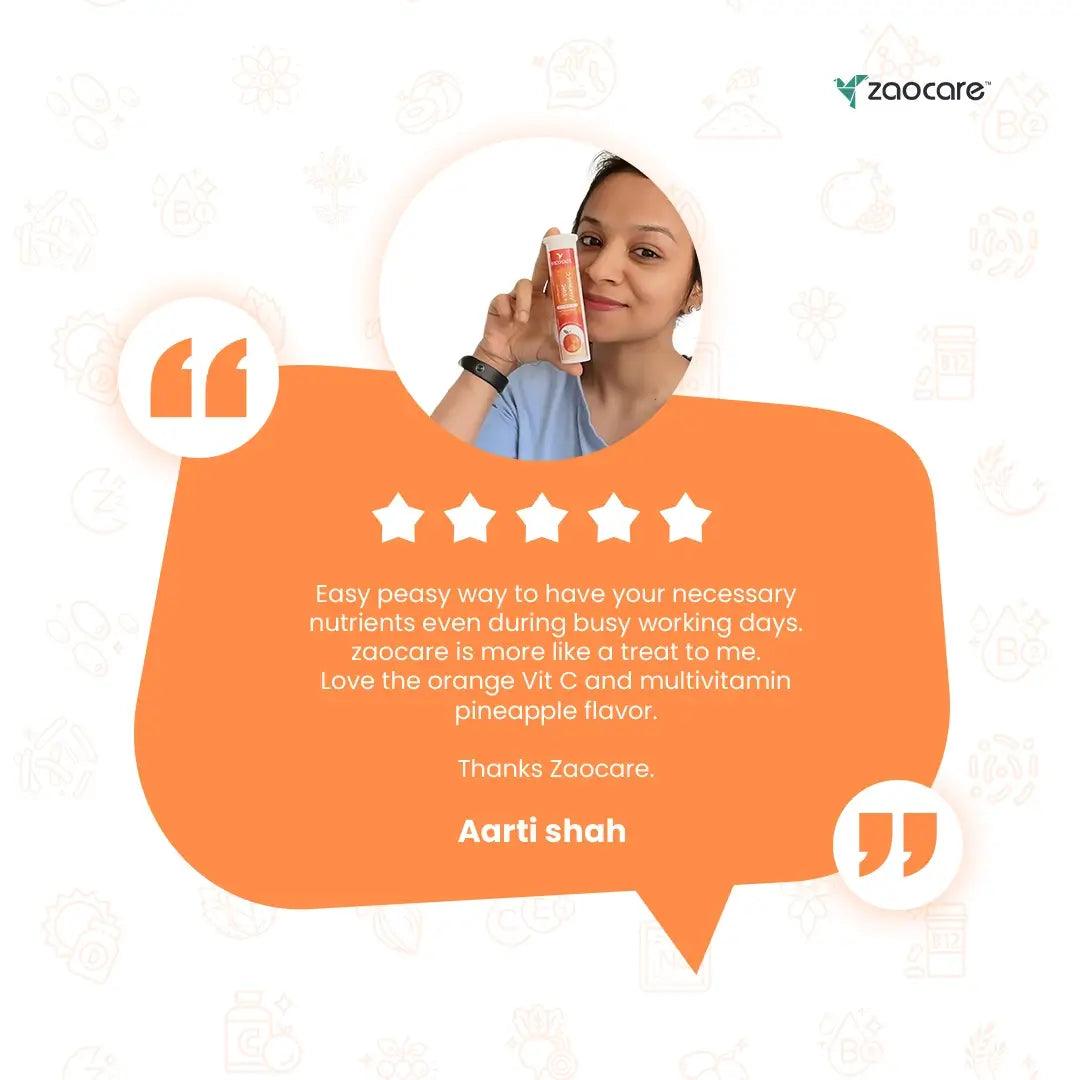 Customer review for Zaocare Vitamin C and Zinc Tablets