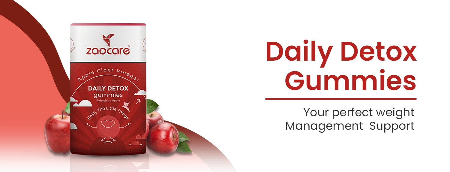 Zaocare Daily Detox Apple Cider Vinegar ACV gummies help with weight management