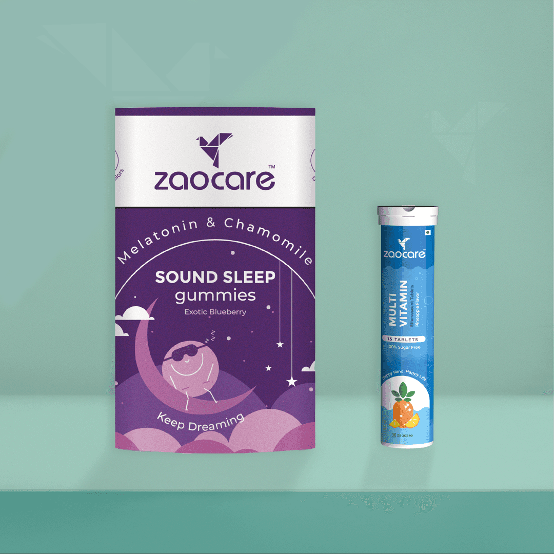 Zaocare Sound Sleep Gummies + Multivitamin Effervescent Combo - Zaocare