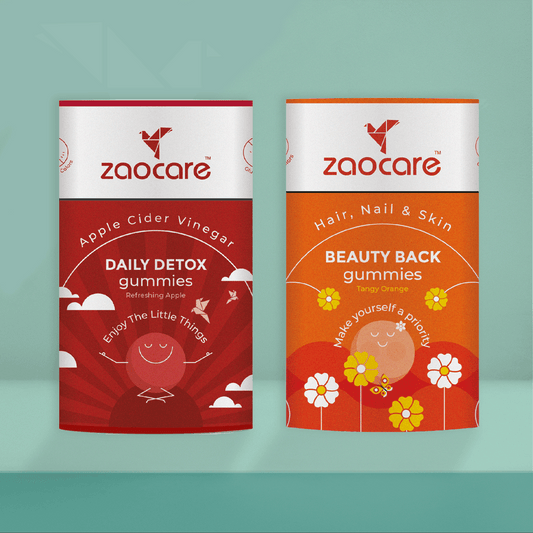 Zaocare Apple Cider + Gummies for hair & Skin Combo - Zaocare