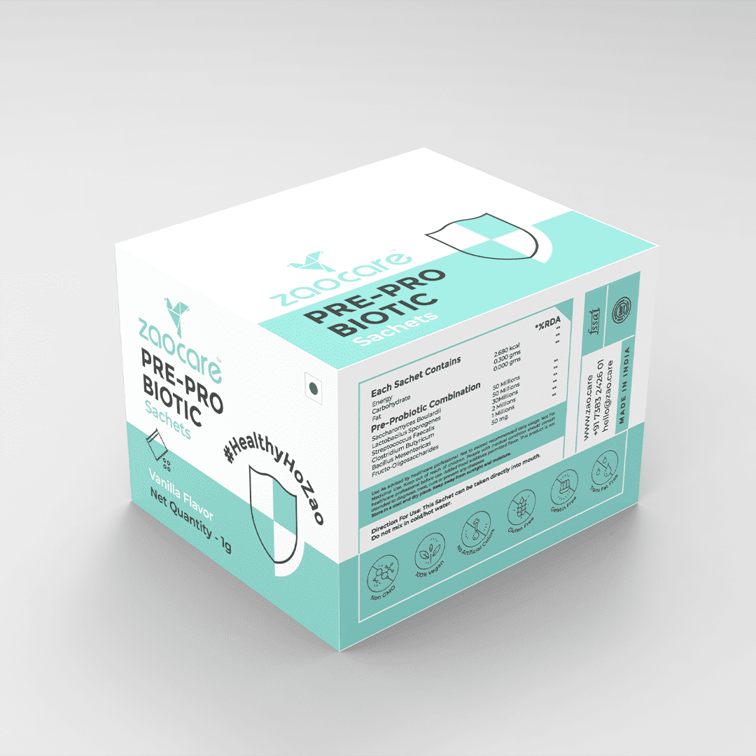 Zaocare Pre Probiotic Sachet help with gut health