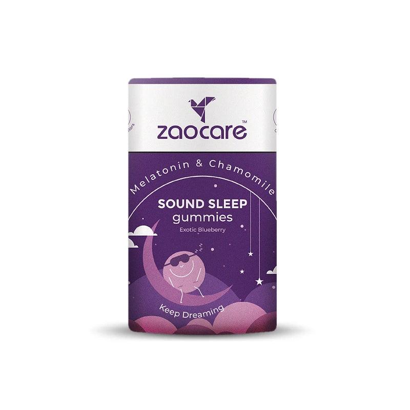 Zaocare Sound Sleep Gummies contain melatonin and chamomile which help in deep sleep