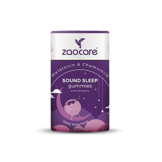 Zaocare Sound Sleep Gummies contain melatonin and chamomile which help in deep sleep