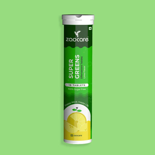 Zaocare Supergreens Tablet are loaded with fibers and work as gut detox