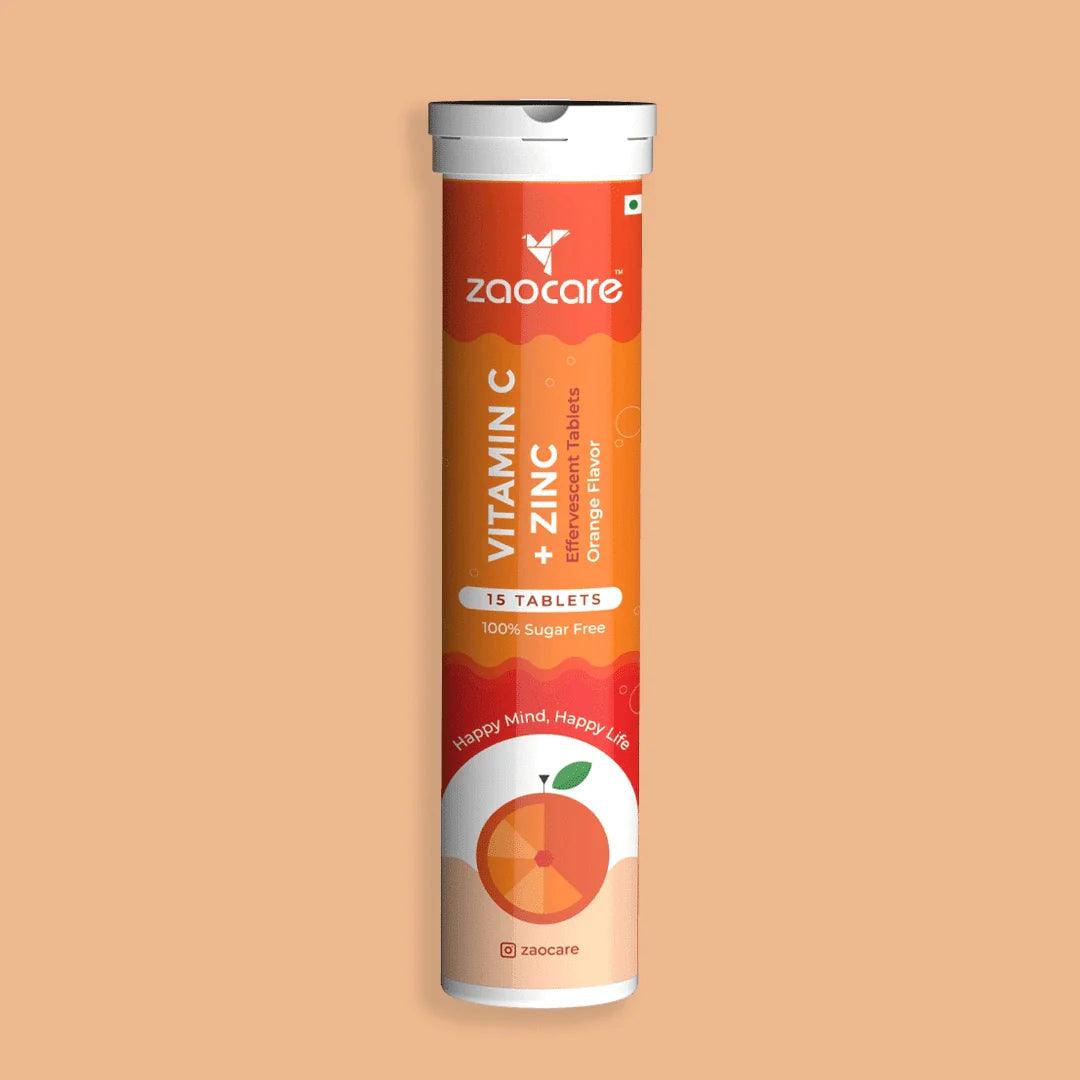 vegan collagen combo Zaocare Gummies for Hair & Skin + Vit C & Zinc Effervescent Combo - Zaocare